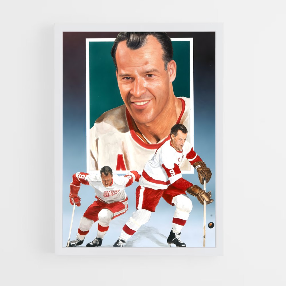 Poster Gordie howe – affiche Hockey sur glace (vue 3)